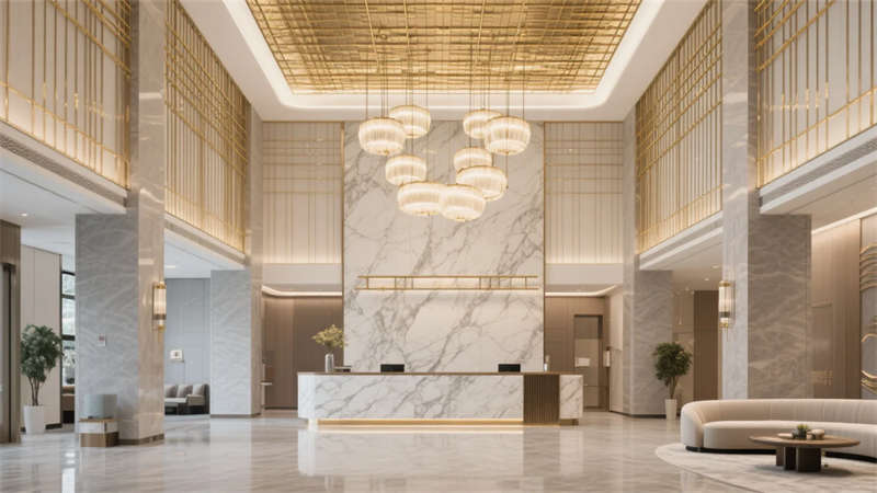 鎏金雅韻，合肥輕奢風(fēng)格酒店裝修設(shè)計(jì)效果圖